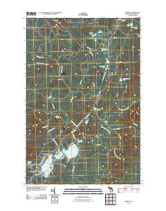 Donken Michigan Historical topographic map, 1:24000 scale, 7.5 X 7.5 Minute, Year 2011