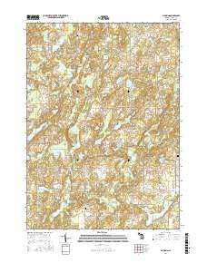 Dowling Michigan Current topographic map, 1:24000 scale, 7.5 X 7.5 Minute, Year 2017