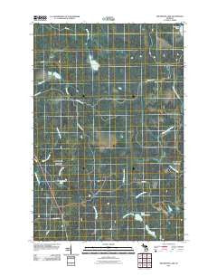 Drummond Lake Michigan Historical topographic map, 1:24000 scale, 7.5 X 7.5 Minute, Year 2011