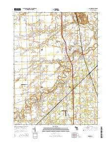 Dundee Michigan Historical topographic map, 1:24000 scale, 7.5 X 7.5 Minute, Year 2014