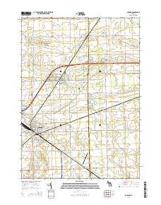 Durand Michigan Historical topographic map, 1:24000 scale, 7.5 X 7.5 Minute, Year 2014