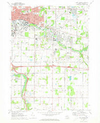 East Lansing Michigan Historical topographic map, 1:24000 scale, 7.5 X 7.5 Minute, Year 1970