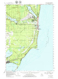 East Tawas Michigan Historical topographic map, 1:62500 scale, 15 X 15 Minute, Year 1959