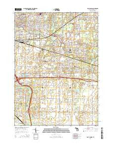 East Lansing Michigan Historical topographic map, 1:24000 scale, 7.5 X 7.5 Minute, Year 2014