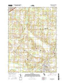 Eaton Rapids Michigan Current topographic map, 1:24000 scale, 7.5 X 7.5 Minute, Year 2017