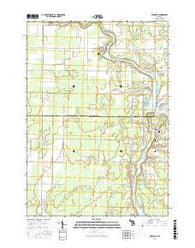 Edenville Michigan Current topographic map, 1:24000 scale, 7.5 X 7.5 Minute, Year 2016