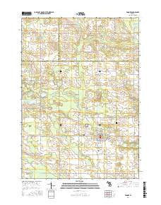 Edmore Michigan Current topographic map, 1:24000 scale, 7.5 X 7.5 Minute, Year 2017
