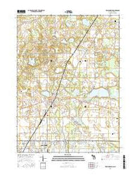 Edwardsburg Michigan Current topographic map, 1:24000 scale, 7.5 X 7.5 Minute, Year 2016