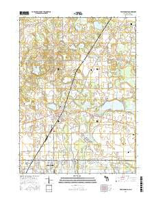 Edwardsburg Michigan Current topographic map, 1:24000 scale, 7.5 X 7.5 Minute, Year 2016