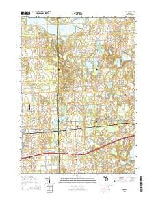 Elba Michigan Historical topographic map, 1:24000 scale, 7.5 X 7.5 Minute, Year 2014