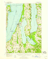 Elk Rapids Michigan Historical topographic map, 1:62500 scale, 15 X 15 Minute, Year 1957