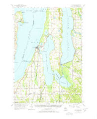 Elk Rapids Michigan Historical topographic map, 1:62500 scale, 15 X 15 Minute, Year 1957