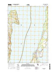 Elk Rapids Michigan Current topographic map, 1:24000 scale, 7.5 X 7.5 Minute, Year 2016