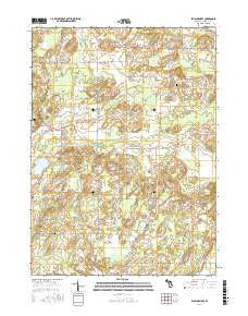 Ellis Corners Michigan Current topographic map, 1:24000 scale, 7.5 X 7.5 Minute, Year 2017