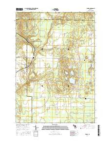 Elmira Michigan Current topographic map, 1:24000 scale, 7.5 X 7.5 Minute, Year 2017