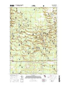 Ensign Michigan Current topographic map, 1:24000 scale, 7.5 X 7.5 Minute, Year 2016