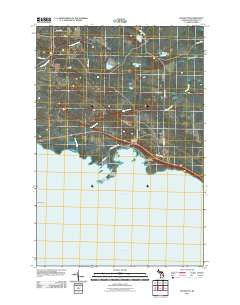 Epoufette Michigan Historical topographic map, 1:24000 scale, 7.5 X 7.5 Minute, Year 2011