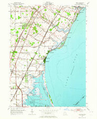 Erie Michigan Historical topographic map, 1:24000 scale, 7.5 X 7.5 Minute, Year 1952