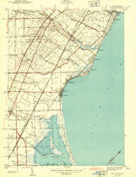 Erie Michigan Historical topographic map, 1:31680 scale, 7.5 X 7.5 Minute, Year 1943