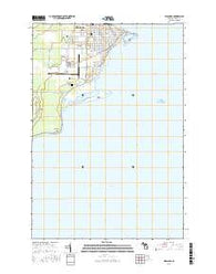 Escanaba Michigan Current topographic map, 1:24000 scale, 7.5 X 7.5 Minute, Year 2016