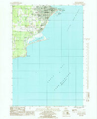 Escanaba Michigan Historical topographic map, 1:24000 scale, 7.5 X 7.5 Minute, Year 1985