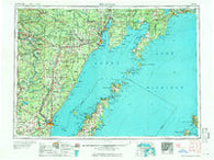 Escanaba Michigan Historical topographic map, 1:250000 scale, 1 X 2 Degree, Year 1958