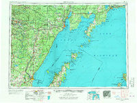 Escanaba Michigan Historical topographic map, 1:250000 scale, 1 X 2 Degree, Year 1954