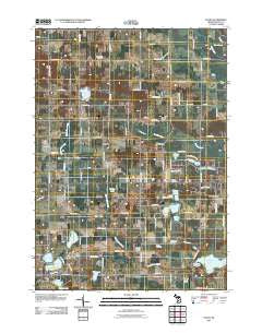 Evans Michigan Historical topographic map, 1:24000 scale, 7.5 X 7.5 Minute, Year 2011