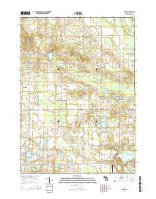 Evans Michigan Historical topographic map, 1:24000 scale, 7.5 X 7.5 Minute, Year 2014