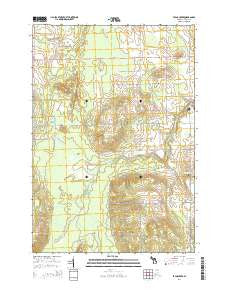 Evans Creek Michigan Historical topographic map, 1:24000 scale, 7.5 X 7.5 Minute, Year 2014