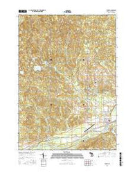 Evart Michigan Current topographic map, 1:24000 scale, 7.5 X 7.5 Minute, Year 2017