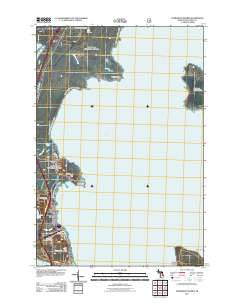 Evergreen Shores Michigan Historical topographic map, 1:24000 scale, 7.5 X 7.5 Minute, Year 2011