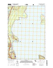 Evergreen Shores Michigan Historical topographic map, 1:24000 scale, 7.5 X 7.5 Minute, Year 2014