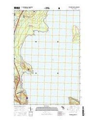 Evergreen Shores Michigan Current topographic map, 1:24000 scale, 7.5 X 7.5 Minute, Year 2017