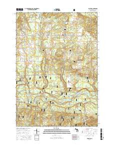 Fairview Michigan Current topographic map, 1:24000 scale, 7.5 X 7.5 Minute, Year 2017
