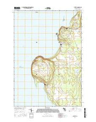 Fayette Michigan Current topographic map, 1:24000 scale, 7.5 X 7.5 Minute, Year 2016