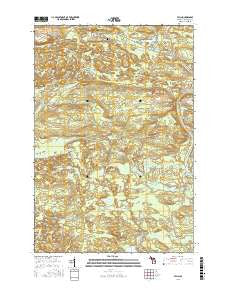 Felch Michigan Current topographic map, 1:24000 scale, 7.5 X 7.5 Minute, Year 2016