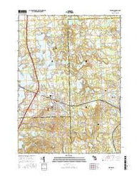 Fenton Michigan Current topographic map, 1:24000 scale, 7.5 X 7.5 Minute, Year 2017