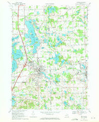Fenton Michigan Historical topographic map, 1:24000 scale, 7.5 X 7.5 Minute, Year 1969