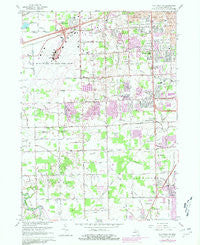 Flat Rock NE Michigan Historical topographic map, 1:24000 scale, 7.5 X 7.5 Minute, Year 1967
