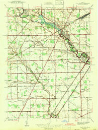 Flat Rock Michigan Historical topographic map, 1:24000 scale, 7.5 X 7.5 Minute, Year 1942