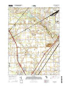 Flat Rock Michigan Historical topographic map, 1:24000 scale, 7.5 X 7.5 Minute, Year 2014