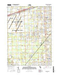 Flat Rock NE Michigan Current topographic map, 1:24000 scale, 7.5 X 7.5 Minute, Year 2017