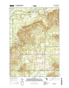 Fletcher Michigan Historical topographic map, 1:24000 scale, 7.5 X 7.5 Minute, Year 2014
