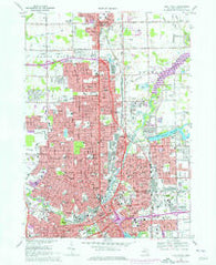 Flint North Michigan Historical topographic map, 1:24000 scale, 7.5 X 7.5 Minute, Year 1969