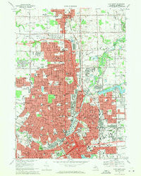 Flint North Michigan Historical topographic map, 1:24000 scale, 7.5 X 7.5 Minute, Year 1969