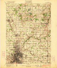 Flint Michigan Historical topographic map, 1:62500 scale, 15 X 15 Minute, Year 1922