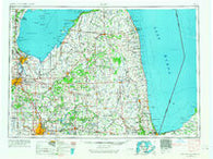 Flint Michigan Historical topographic map, 1:250000 scale, 1 X 2 Degree, Year 1954