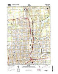 Flint North Michigan Current topographic map, 1:24000 scale, 7.5 X 7.5 Minute, Year 2017