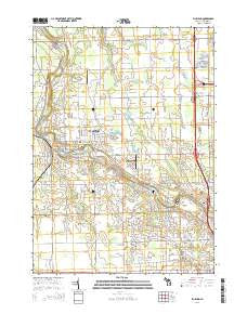 Flushing Michigan Historical topographic map, 1:24000 scale, 7.5 X 7.5 Minute, Year 2014